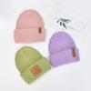 Winter Knit Beanie Hat Unisex  Custom Logo Ribbed Wool Knit Beanies Winter Luxury Warm Cuffed Beanie Hat for Women Men
