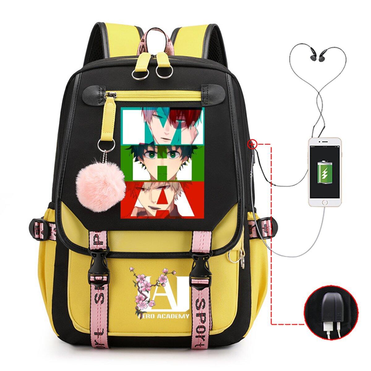 

Моя геройская академия Анимационный мерч Детский школьный рюкзак Контрастный цвет Нейтральный рюкзак Легкий Ученики начальной и средней школы no specification