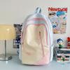 Junior School Student Schoolbag Color Contrast Backpack Girl College Style Backpack