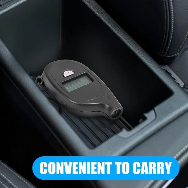 Car Tire Pressure Gauge Auto Mini Keychain LCD Digital Display Tire Air Pressure Tester Meter Car Motorcycle Tire Safety Alarm