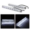 2Pcs 9-LED Car Fog Lights White Color Driving Lamps Energy-Efficient LED Strip Lights  Daytime Use