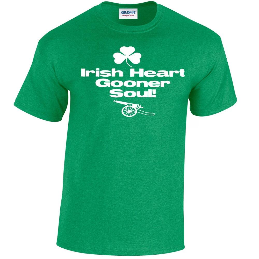 

Irish Gooner Arsenal Unisex T-Shirt Irish Heart Gooner Soul