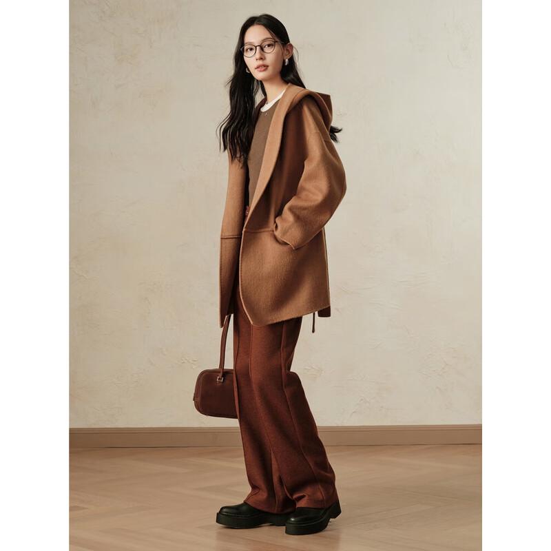 Annacau Women's Straight-Leg Pants with Belt