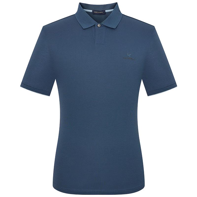 Baoxiniao Men s Easy-Care Business Casual Short-Sleeve Polo Shirt 46