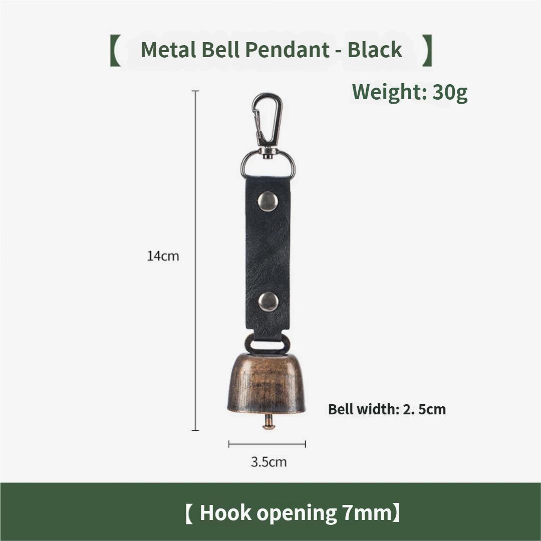 

2 Pack Bear Bell Metal Loud Hiking Bells Pendant Keychain with Carabiner Hook Magnetic Mute Silencer for Outdoor Camping Trikkin