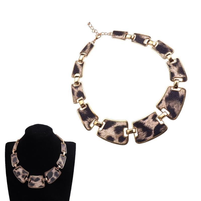 Elegant Women’s Purse Earrings Bracelet Necklace Fashionable Leopard Pattern Accessories Handmade Jewelry Set