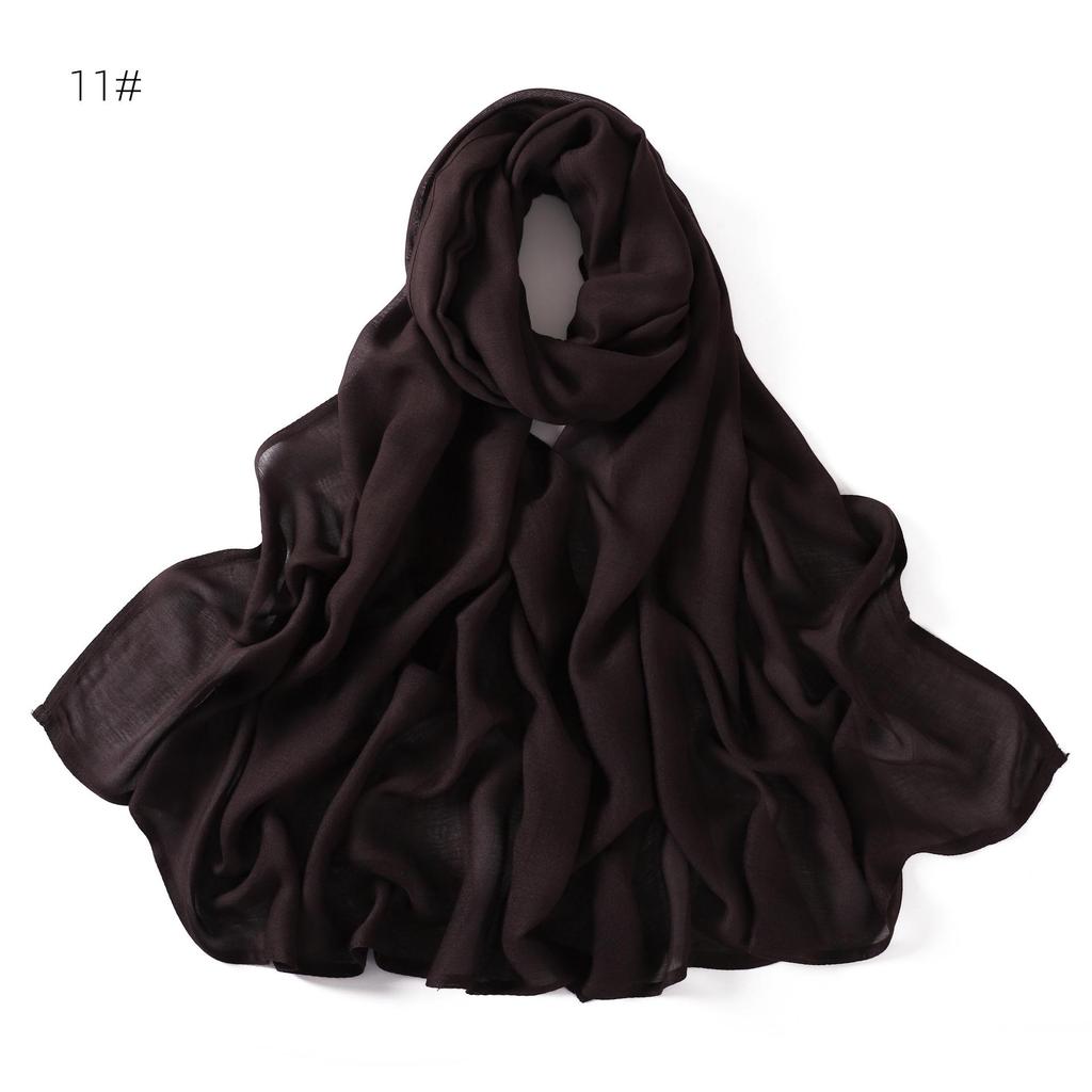 Miękki Modalowy Szal Szal z Szerokim Brzegiem w Jednolitym Kolorze Oddychający (70 x 175 CM)
