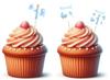 First Birthday Toppers Blue Birthday 6pcs.