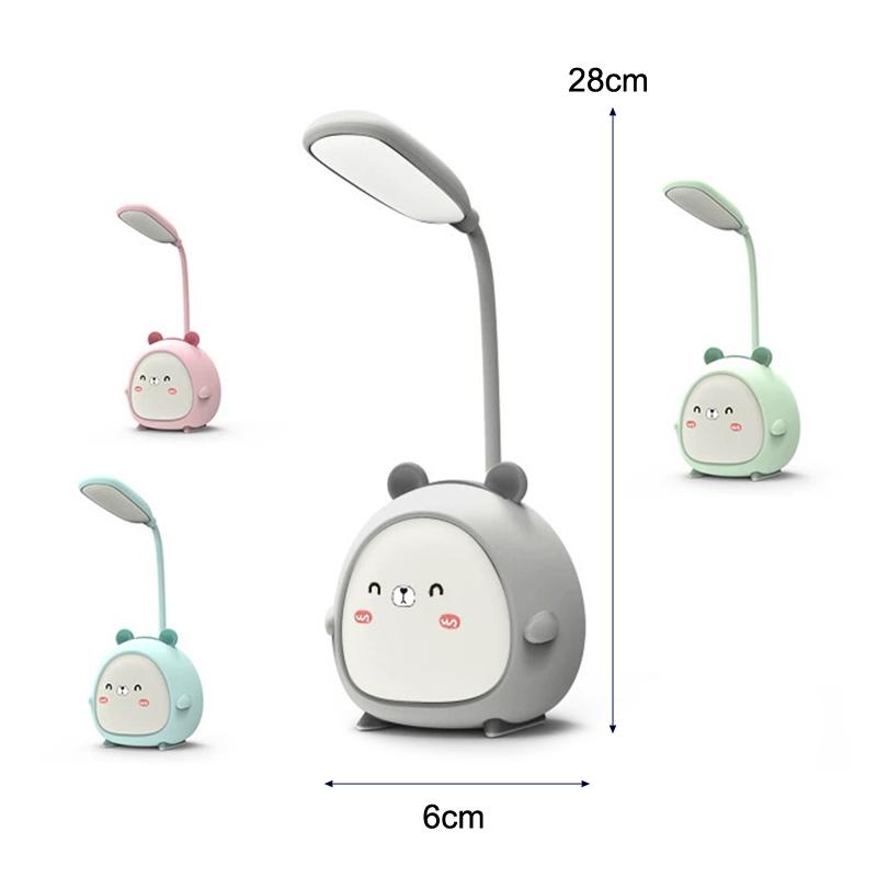 LED Niedliches Tier Kleine Tischlampe Einstellbares Nachtlicht Schlafzimmer Nachttischlampe Augenschutz Leselampe Kinderschlafleuchte