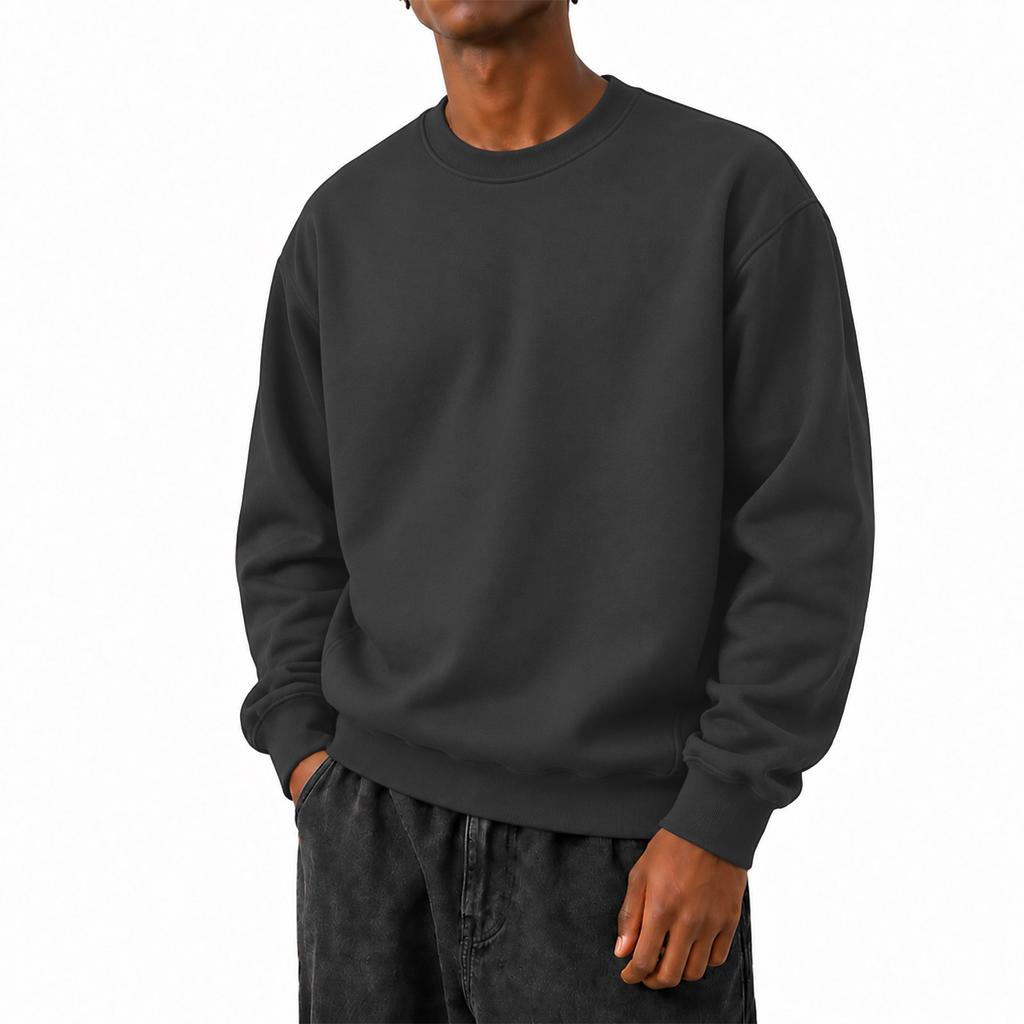Herren Farbe Lässiger Lockerer Pullover Sweatshirt
