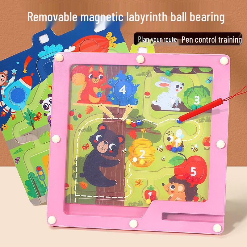 

Wooden Ball Maze: Interactive Cognitive Puzzle for Children s Early Education and Kindergarten.