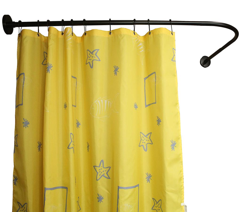 SIKAIQI Curved Shower Curtain X X Stainless Steel Corner Shower Curtain Rod Rod, L-Shaped, 70-100cm 70-100cm / 27.55"-39.37" 27.55"-39.37",