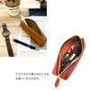 Tochigi Leather Pencil Case, Genuine Leather, Cowhide Leather, Made In Japan (Camel)