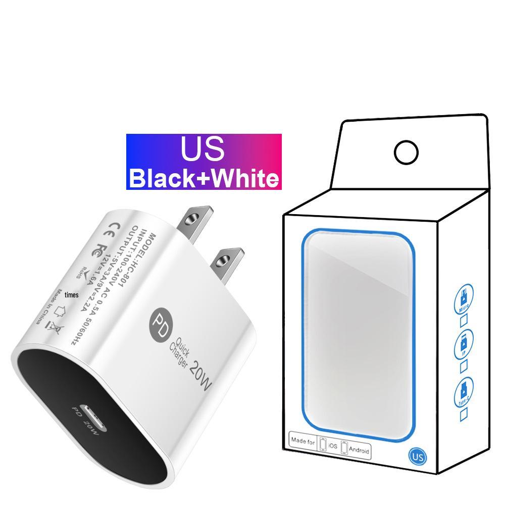 20W PD Fast Charger - EU, US, UK Plug, Single Port
