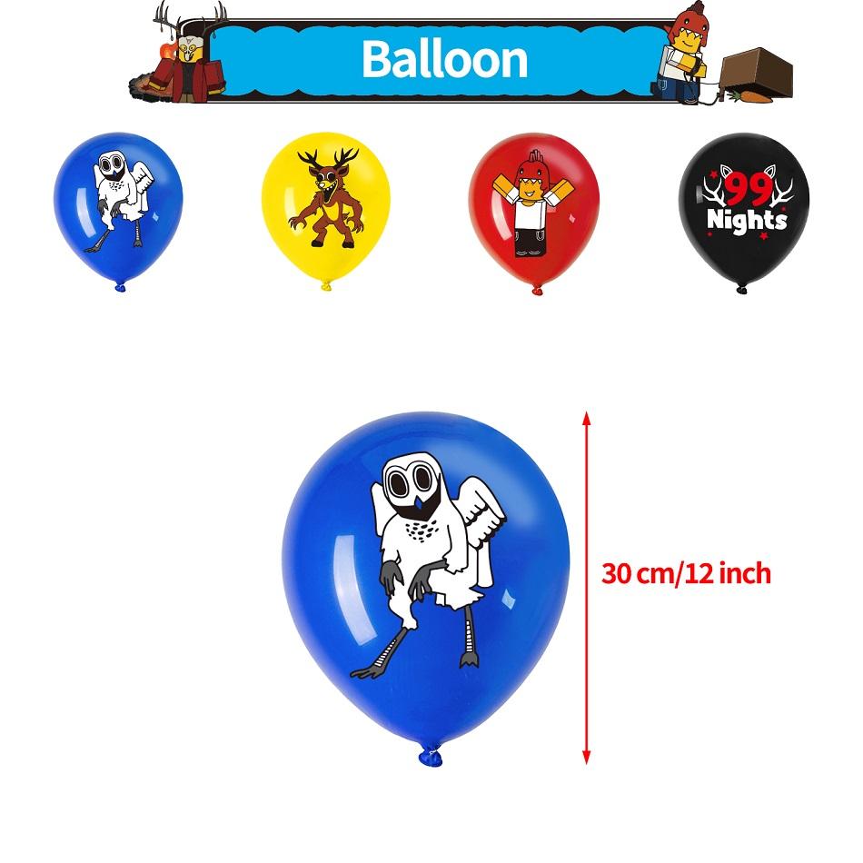 

99 Nights In The Forest Themed Party Deer Eagle Image Balloons Best Friend Celebration Party Backdrop Cake Fans Decoration Presents 12inch