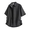 Retro Workwear Short Sleeved Shirt Men's Loose Collared Casual Shirt Summer Shirt