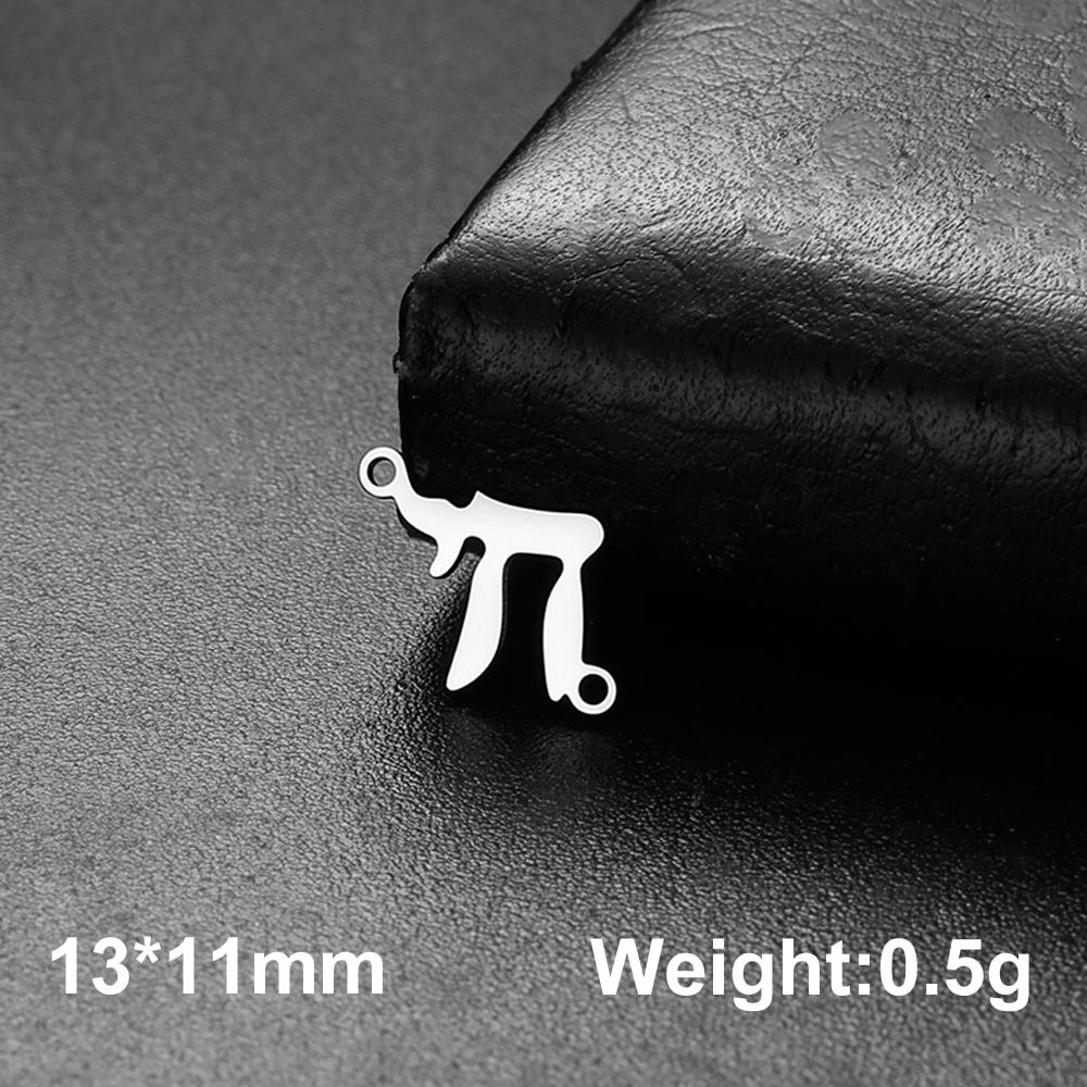 

5pcs Chai Hebrew Letter Charms Stainless Steel Star of David Pendants for Bracelets Je Jewelry Making Handmade DIY Gifts