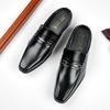 Fashion Summer 2024 New Leather Shoes Men's Breathable Half-leather Slippers Business Formal Shoe Cover Foot One Pedal Lazy Shoes Office