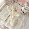 Winter socks pink girls fleece thickened thermal socks sleep socks winter cute furry confinement socks