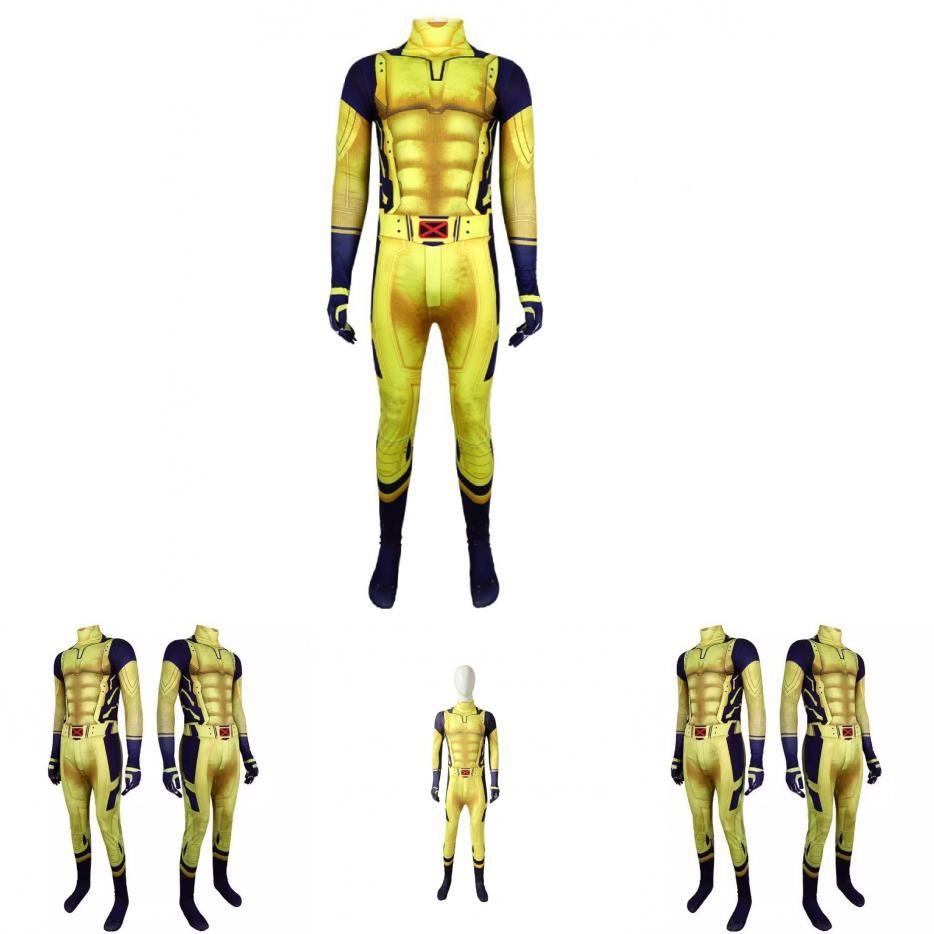 Wolverine Children Halloween Outfit With Lycra Fabric And Superhero Theme