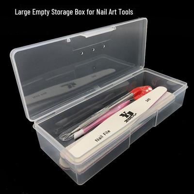 Scatola Portaoggetti Rettangolare Grande per Nail Art - Contiene Lime, Strisce, Pennelli, Multifunzionale e Vuota
