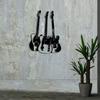 Handmade Metal Guitar Wall Art, 3D Line Art Decor, Music Instrument Sculpture for Home, Unique Gift for Musician