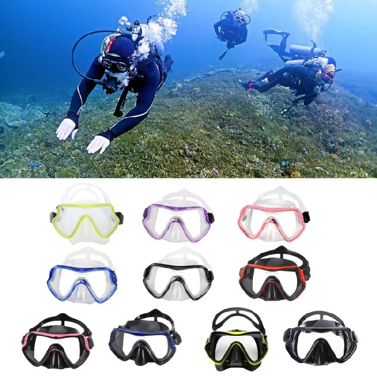 Scuba Snorkel Mask  Freediving Mask Anti-Fog Swimming Goggles Wide View Mask