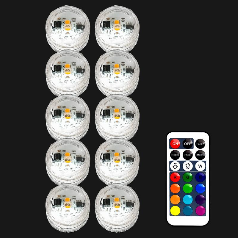 Knob-Control LED Submersible Candle Light: 40-Hour Colorful Aquarium Decor