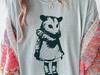 Cute Opossum Girl Shirt Whimsical Animal In Dress Graphic Tee Vintage Possum T Shirt For Women Nature Lover Gift Weird Animal Tee
