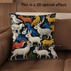 2D Boho Folk Animal Print Throw Pillow Covers Pattern Cushion Cover Suitable For Sofa Bedroom Car Pillow Cover