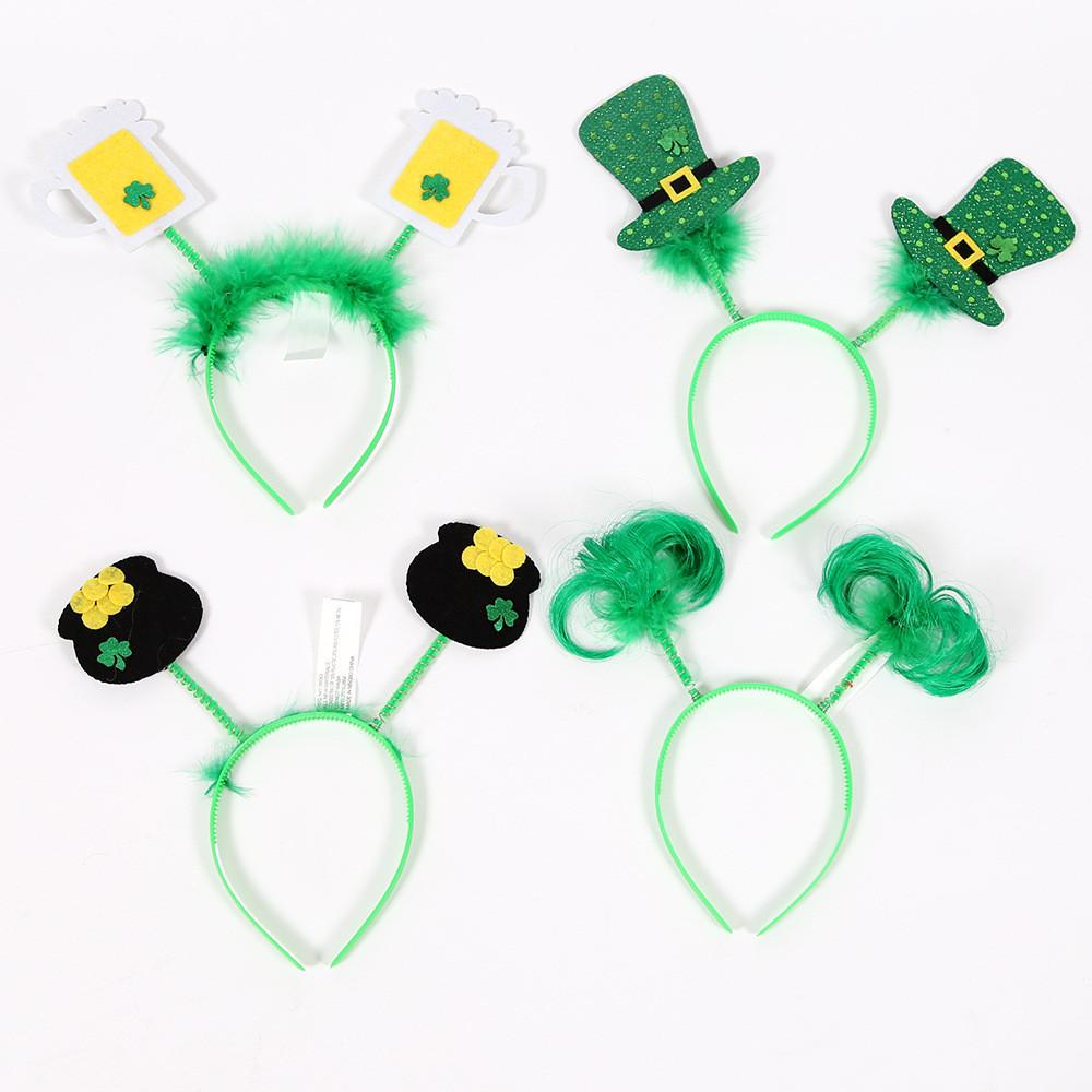 Patricks St Colorful Day Irish Themed Headband Featuring Adorable Design Shamrock
