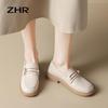 ZHR Women's Genuine Leather Pearl Two-Wear Loafers