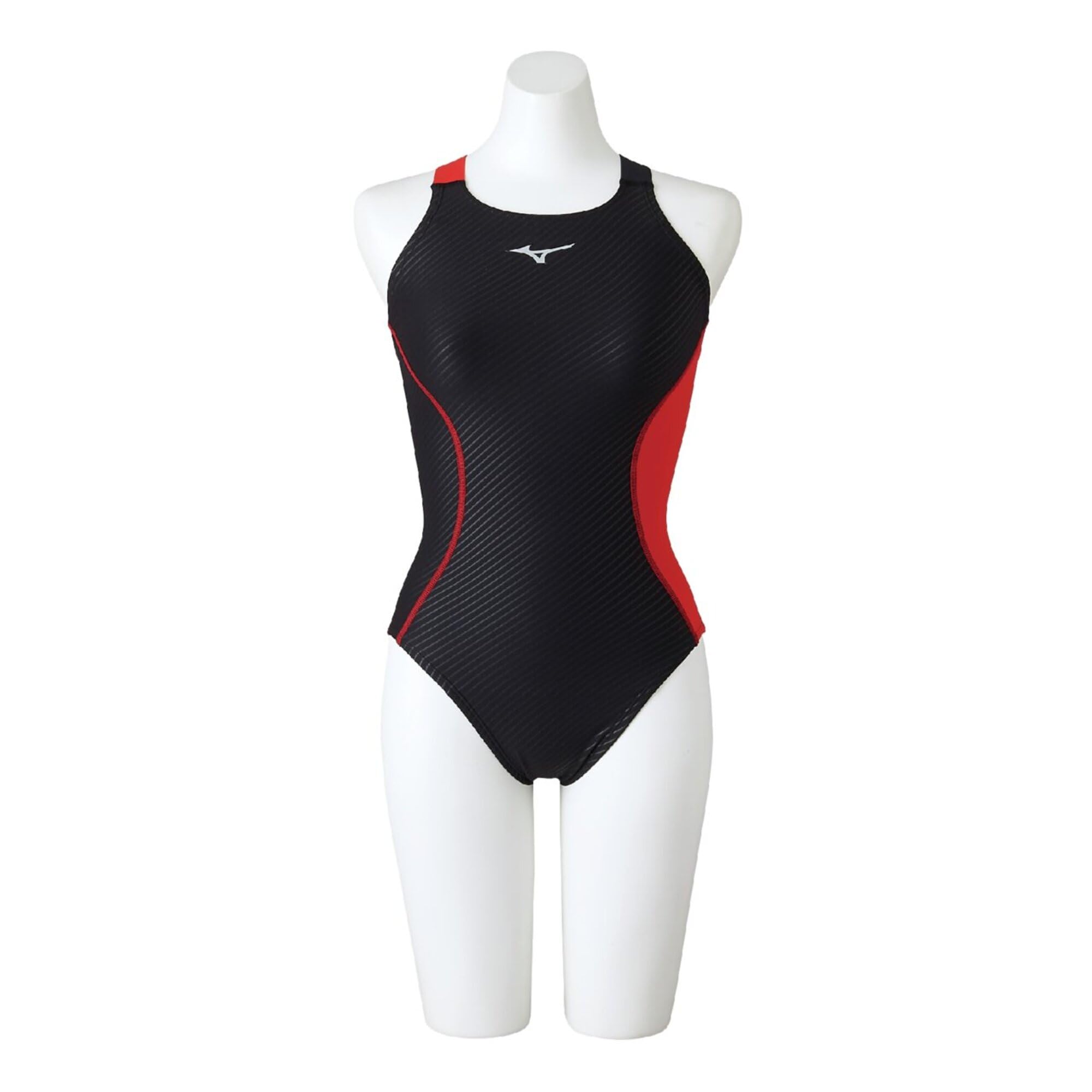 

MIZUNO EXER SUITS Medium Cut Swimsuit for Competitive Swimming and Size S Women s Training, N2MA2775, (Black/Red, 96)