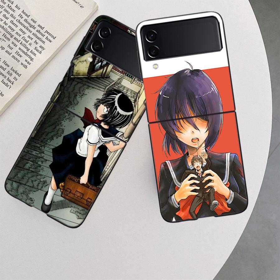Urabe Mikoto Phone Case For Samsung Z Flip 7 6 5G Galaxy Z Flip 5 4 3 Black Hard Cell Cover Luxury PC Shell Coque