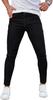 GINGTTO Stretch Skinny Slim Slim Stretch Jeans Men's Jeans, Black, Fit, Fit, Leg-Lengthening, (Size 34, Black)
