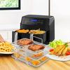 3-lagiger Grillrost aus Edelstahl für DZ201/DZ401 Heißluftfritteusen-Ofen Grill Dampfgarer Stapelbar Ofenkochen Heißluftfritteusen-Zubehör