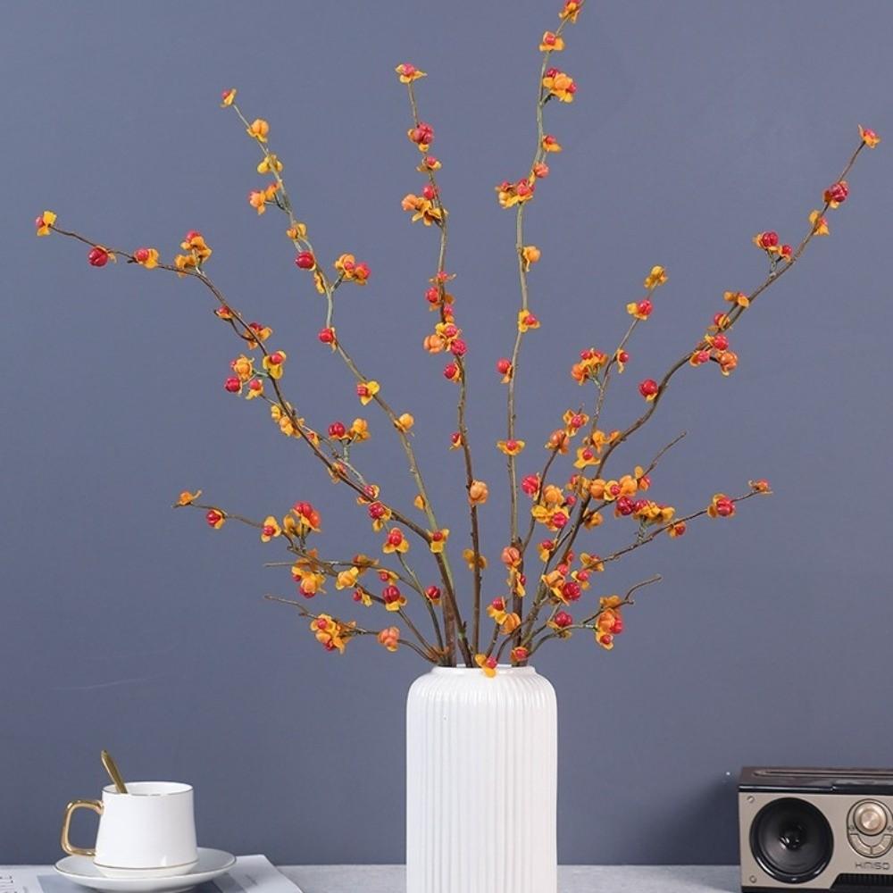 Yellow Flower Fake Flowers Plant Decorative Simulation Tree Branch Home Decor
