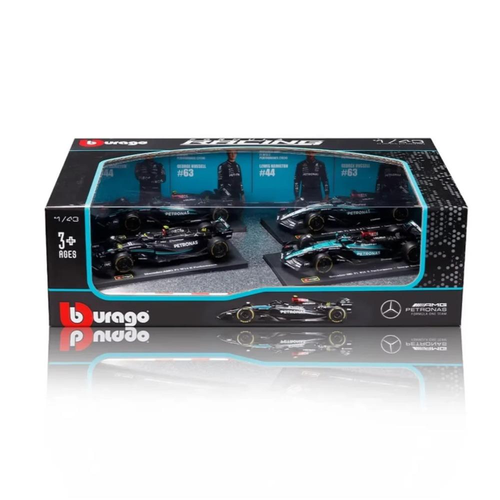 

Новый в наличии Bburago 1:43 F1 Ferrari Mercedes-Benz Mclaren Набор из 4 машин Серия Симуляция Сплав Литье под давлением Модель автомобиля Индивидуальные игрушки Подарки