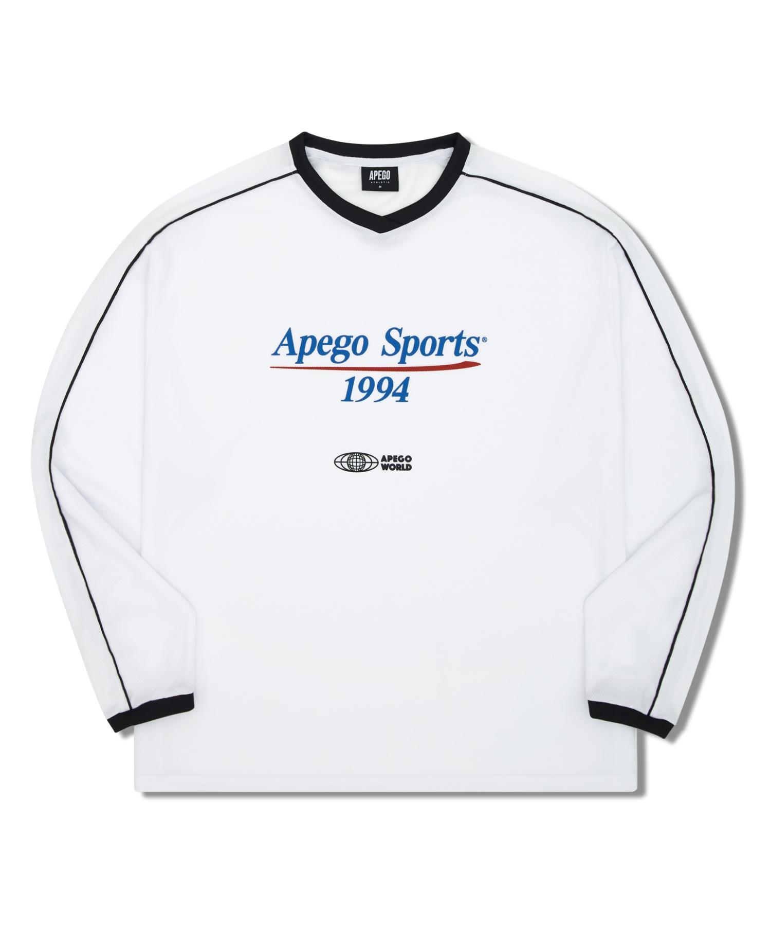 Apego Sports Piping Jersey Oversized Long Sleeve White M