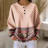 Women's Casual Shirts Long Sleeve Tops Button Up V Neck Loose Knit Fall Favorites For Women