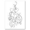 Linea astratta mamma bambino mano cuore minimalista arte murale tela pittura nordica poster e stampe quadri da parete decorazioni per la camera dei bambini