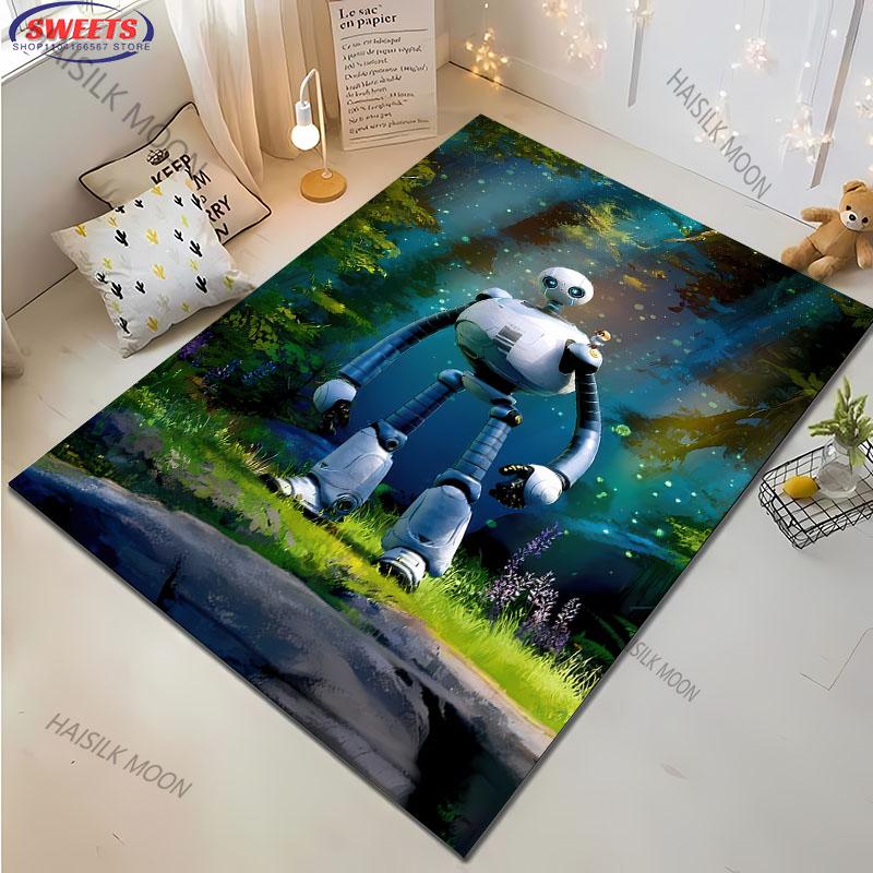 15 Sizes T The Wild R R0b0t Anime Carpet New Release Rug for Living Room Bedroom Children's Room, Durable Machine Washable Mat