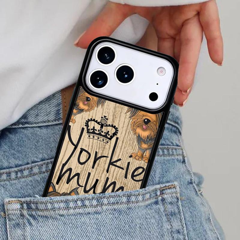 Yorkshire Terrier Dog Puppy Phone Case for iPhone 17ProMax 12 13 14 15 16e 17 Pro Max Plus Air Cover