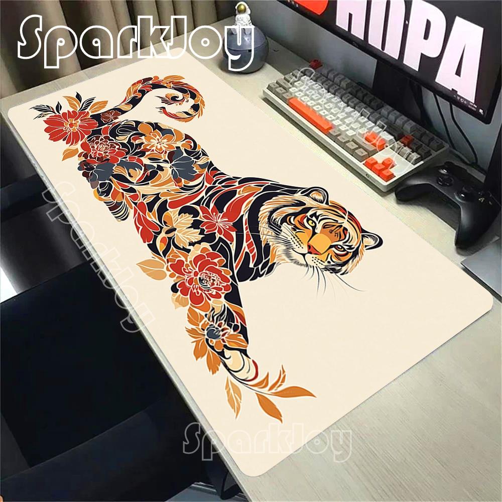 Animal Tiger Speed Mousepad Premium Locking Edge Mouse Mat Office Game NonSlip Bottom Mouse Pad Computer Keyboard Desk Mats
