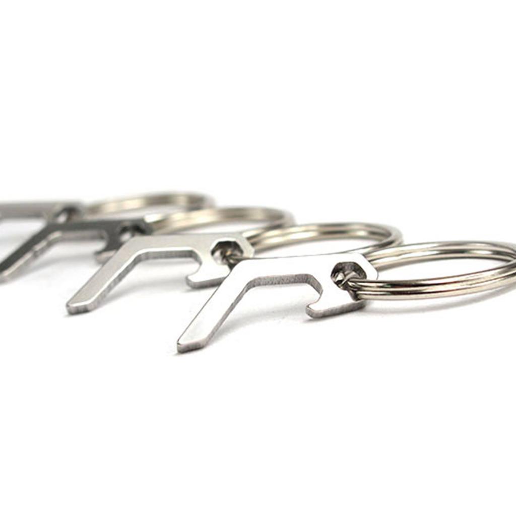 Mini Pocket Beer Bottle Opener Alloy Multifunction Small Keychain Gadgets Opener Pendant with Keyring