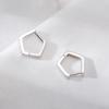 Elegant Asymmetrical Heart Earrings - 925 Silver Needle Korean Style Ear Cuff, Trendy Internet Celebrity Peach Heart Design