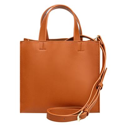 Small Square Lightweight Mini Tote Camel Women's Bag,
