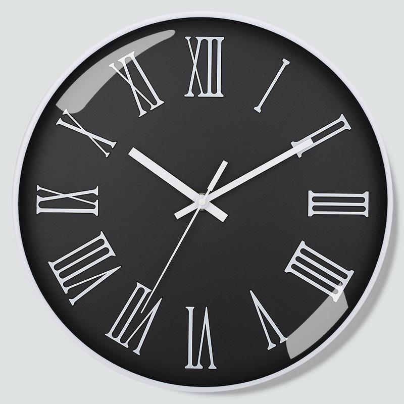 12 Inch 30CM Silent Wall Clock, Creative and Fashionable, Three-dimensional Digital Minimalist Clock for Home Living Room