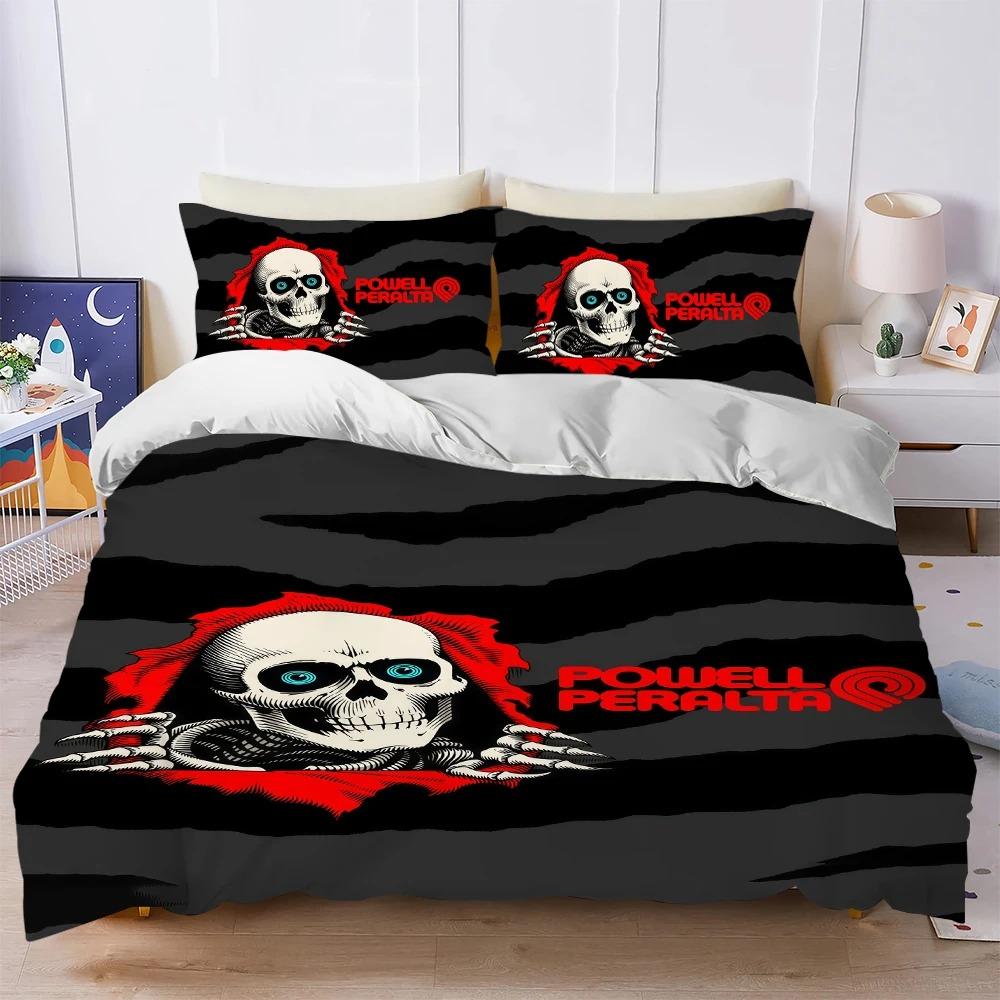 Mode P-Powell P-Peralta Bettbezug-Set Weich Gewaschenes Bett 3-teilig Sommer Bequem Studentenwohnheim Zuhause Babybetten Best EU single(135x200cm)