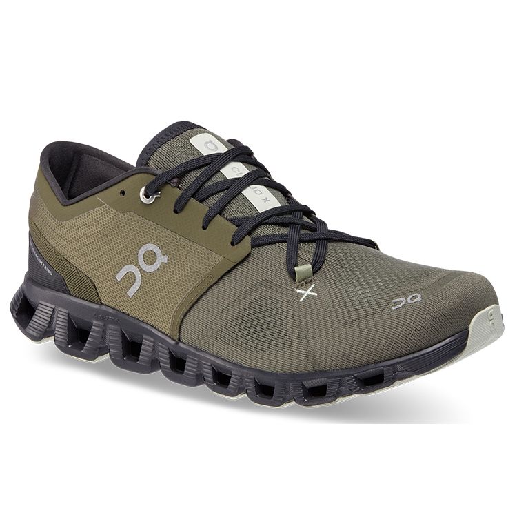 ON Cloud X 3 Olive Reseda Men Sneakers Green 60.98704